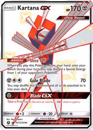 Kartana-GX SV73 Pokemon card