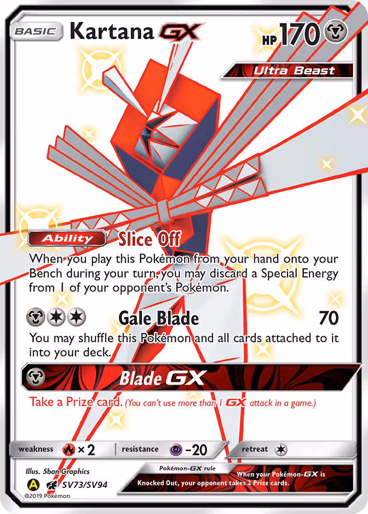 Kartana-GX SV73 Pokemon card