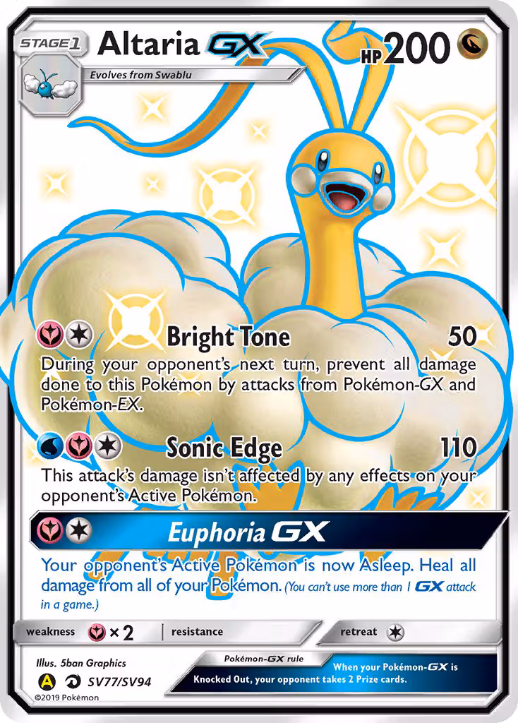 Altaria-GX SV77 Pokemon card