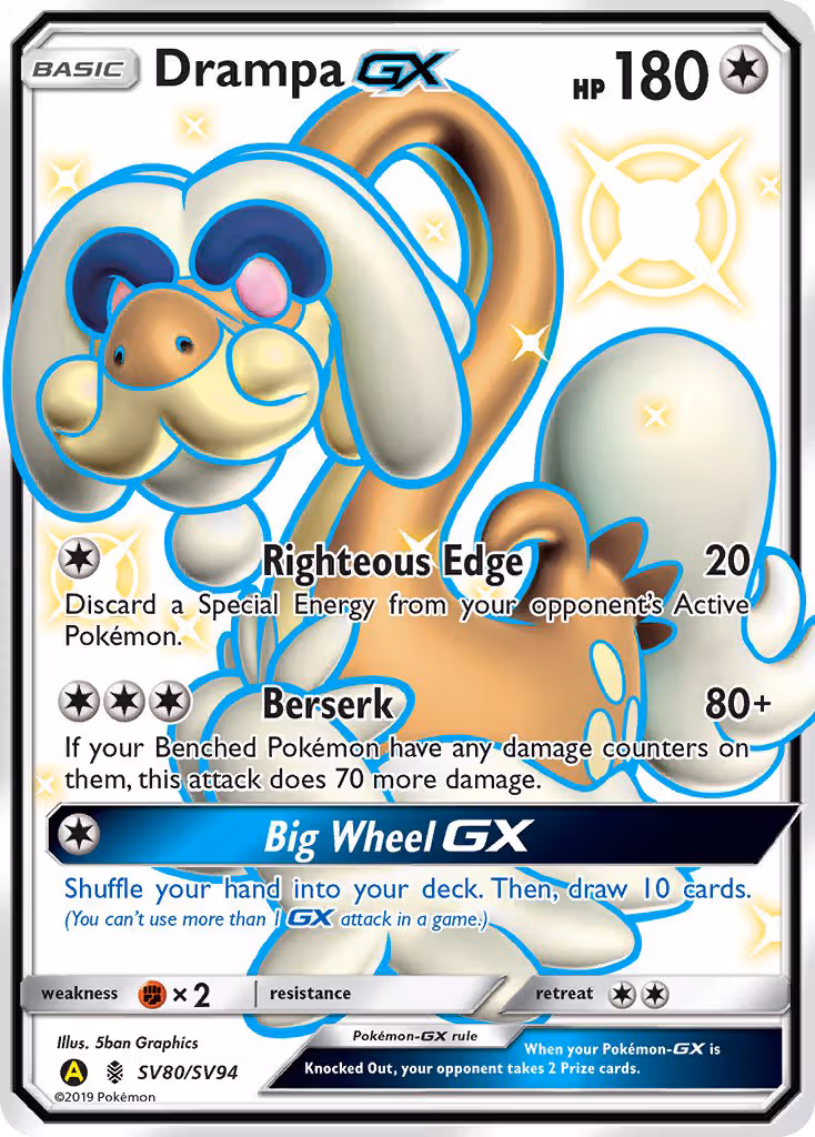 Drampa-GX SV80 Pokemon card