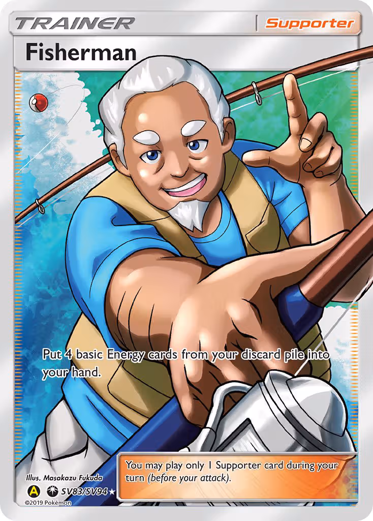 Fisherman SV83 Pokemon card