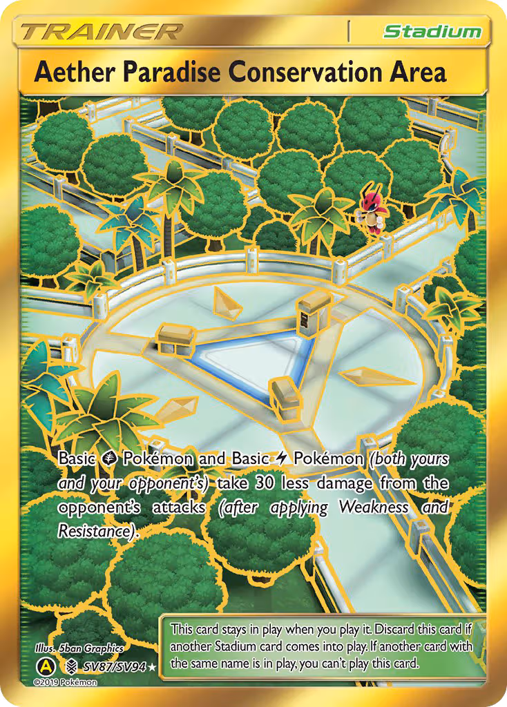 Aether Paradise Conservation Area SV87 Pokemon card