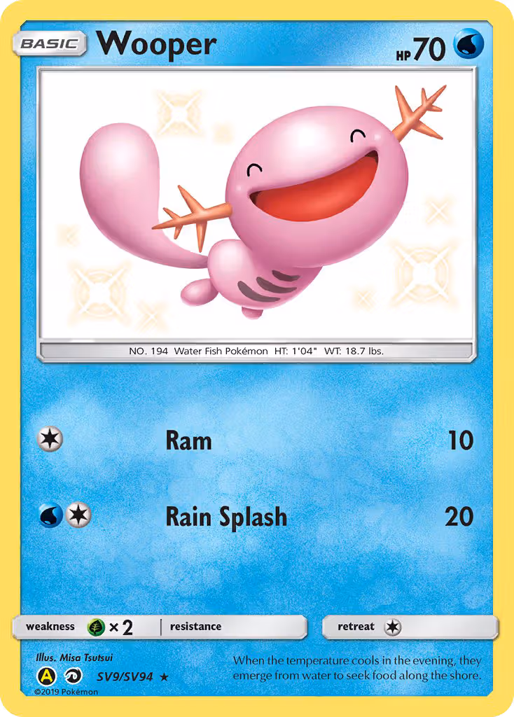 Wooper SV9 Pokemon card