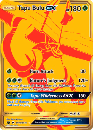 Tapu Bulu-GX SV91 Pokemon card