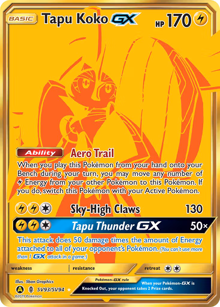 Tapu Koko-GX SV93 Pokemon card