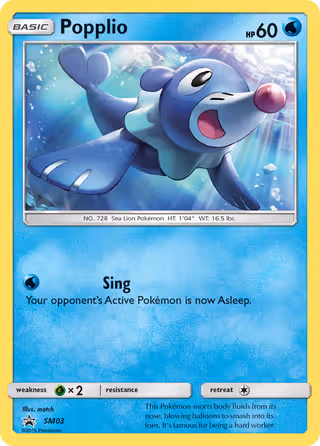 Popplio SM03 Pokemon card