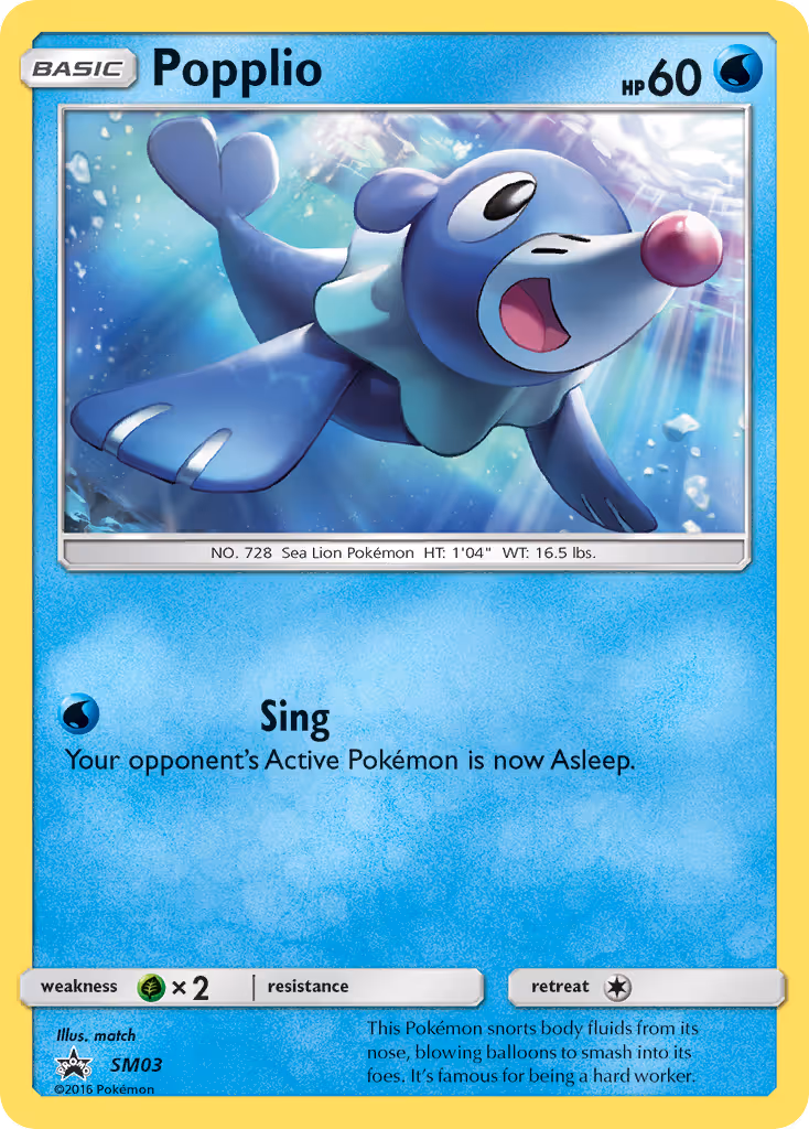 Popplio SM03 Pokemon card