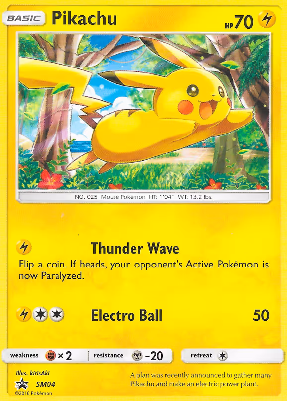Pikachu SM04 Pokemon card