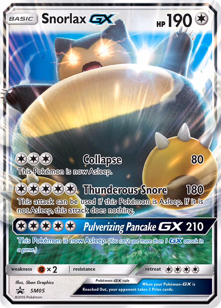 Snorlax GX SM05 Pokemon card