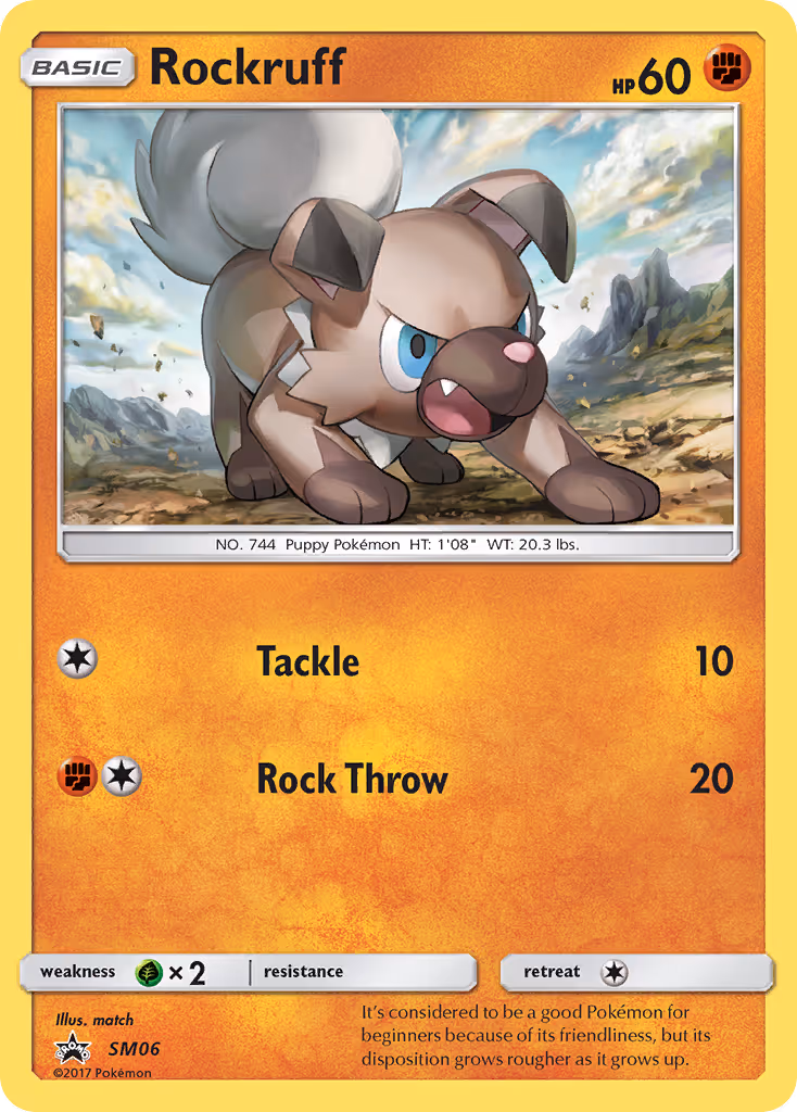 Rockruff SM06 Pokemon card