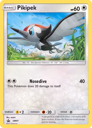 Pikipek SM07 Pokemon card