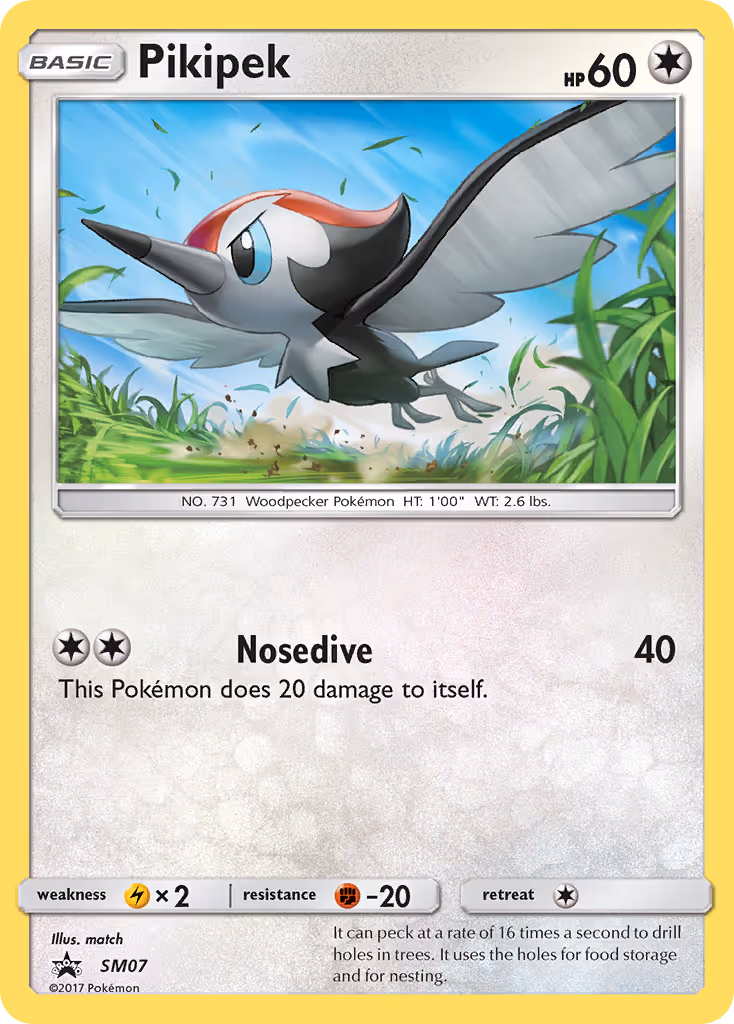 Pikipek SM07 Pokemon card