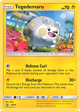 Togedemaru SM09 Pokemon card