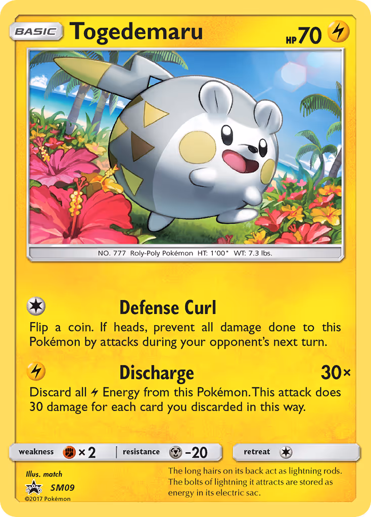 Togedemaru SM09 Pokemon card