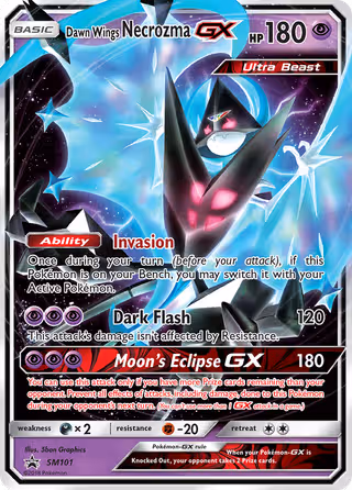 Dawn Wings Necrozma GX SM101 Pokemon card