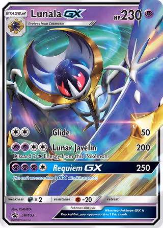Lunala GX SM103 Pokemon card