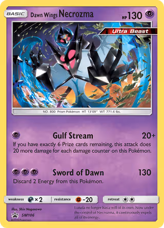 Dawn Wings Necrozma SM106 Pokemon card