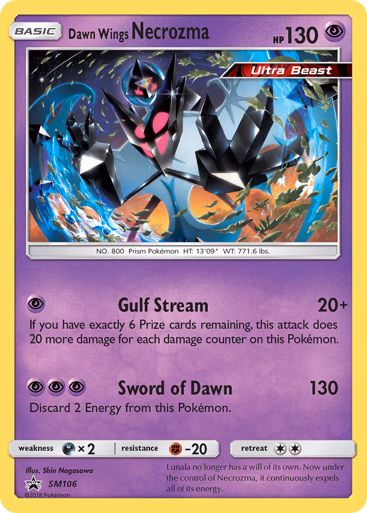 Dawn Wings Necrozma SM106 Pokemon card