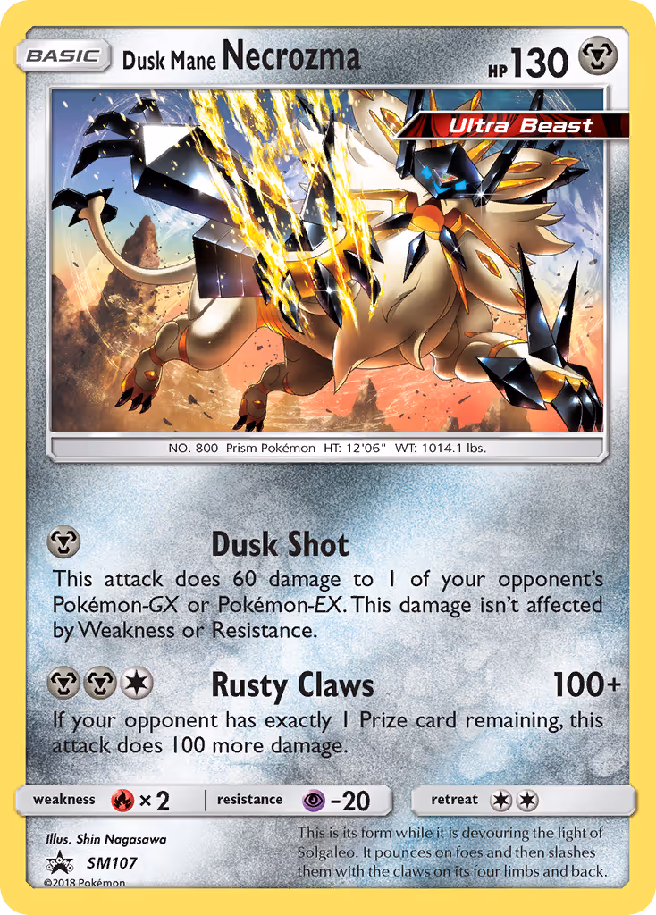 Dusk Mane Necrozma SM107 Pokemon card