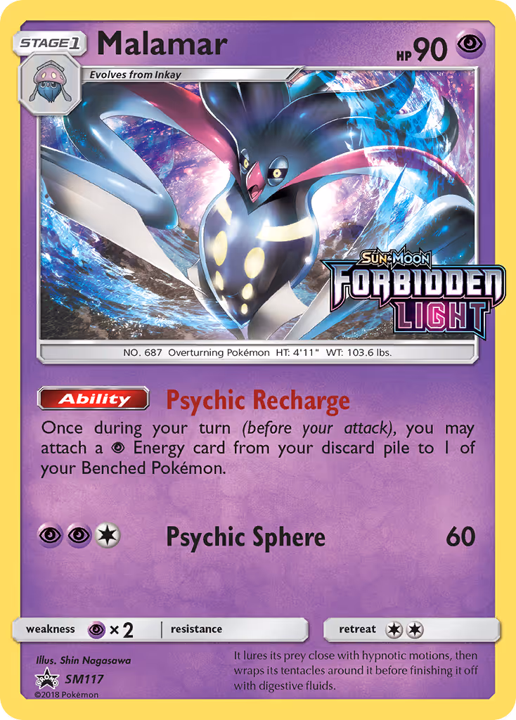 Malamar SM117 Pokemon card