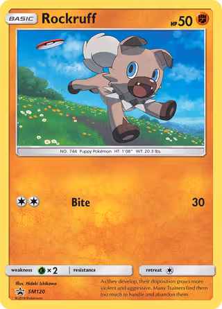 Rockruff SM120 Pokemon card