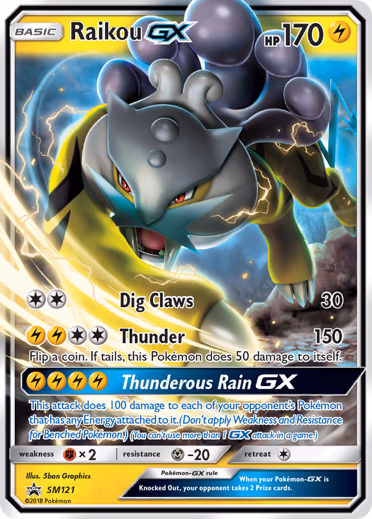 Raikou GX SM121 Pokemon card