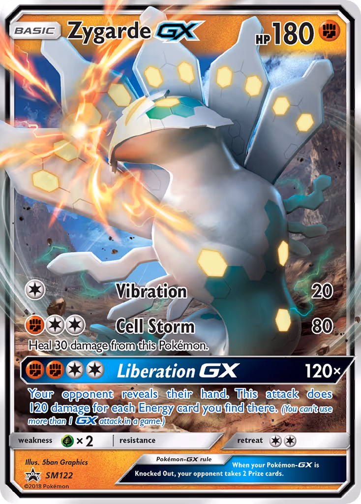Zygarde GX SM122 Pokemon card