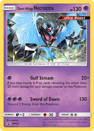 Dawn Wings Necrozma SM123 Pokemon card