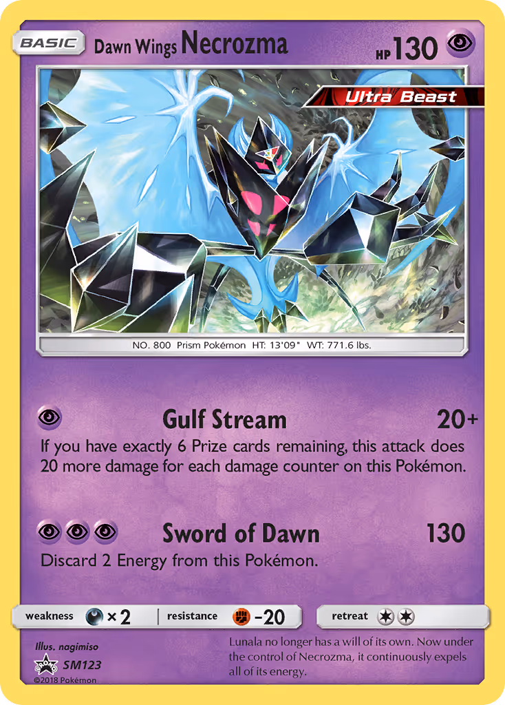 Dawn Wings Necrozma SM123 Pokemon card