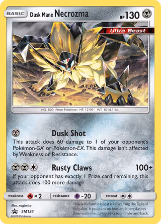 Dusk Mane Necrozma SM124 Pokemon card