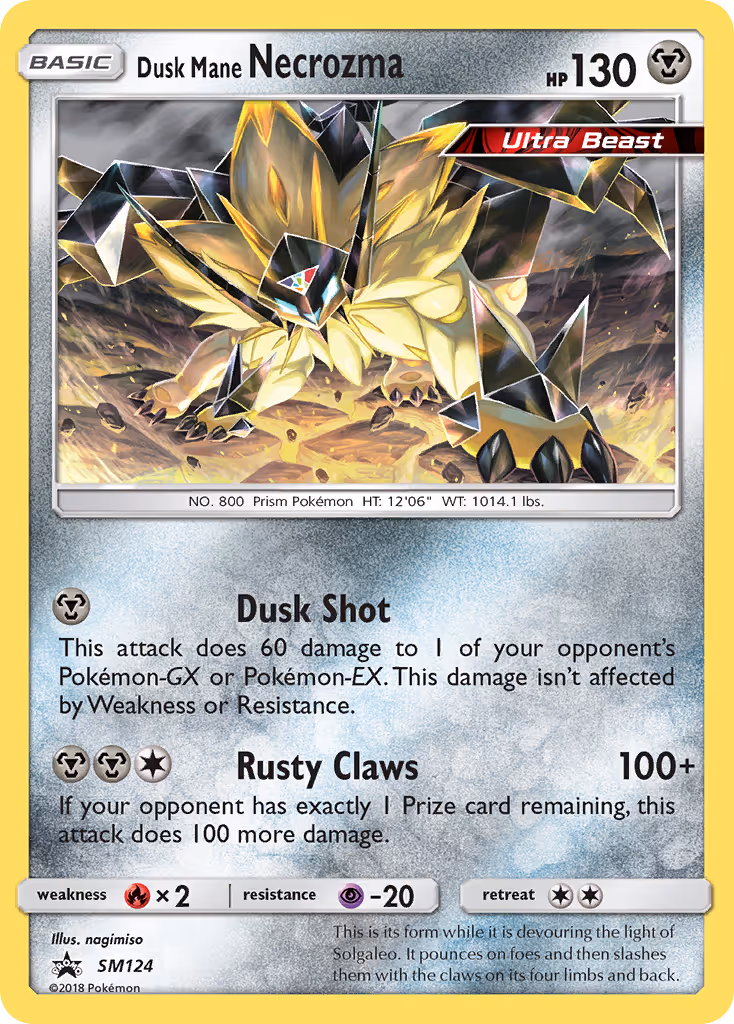 Dusk Mane Necrozma SM124 Pokemon card
