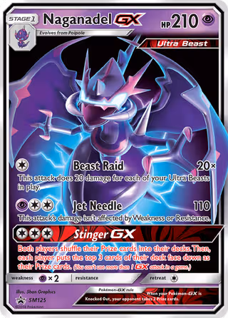 Naganadel GX SM125 Pokemon card
