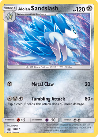 Alolan Sandslash SM127 Pokemon card