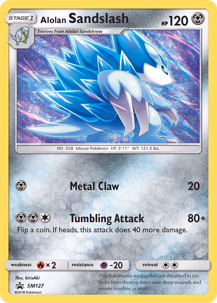 Alolan Sandslash SM127 Pokemon card