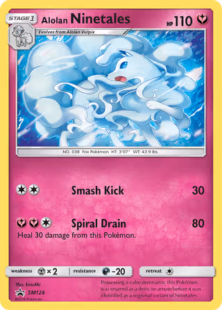 Alolan Ninetales SM128 Pokemon card