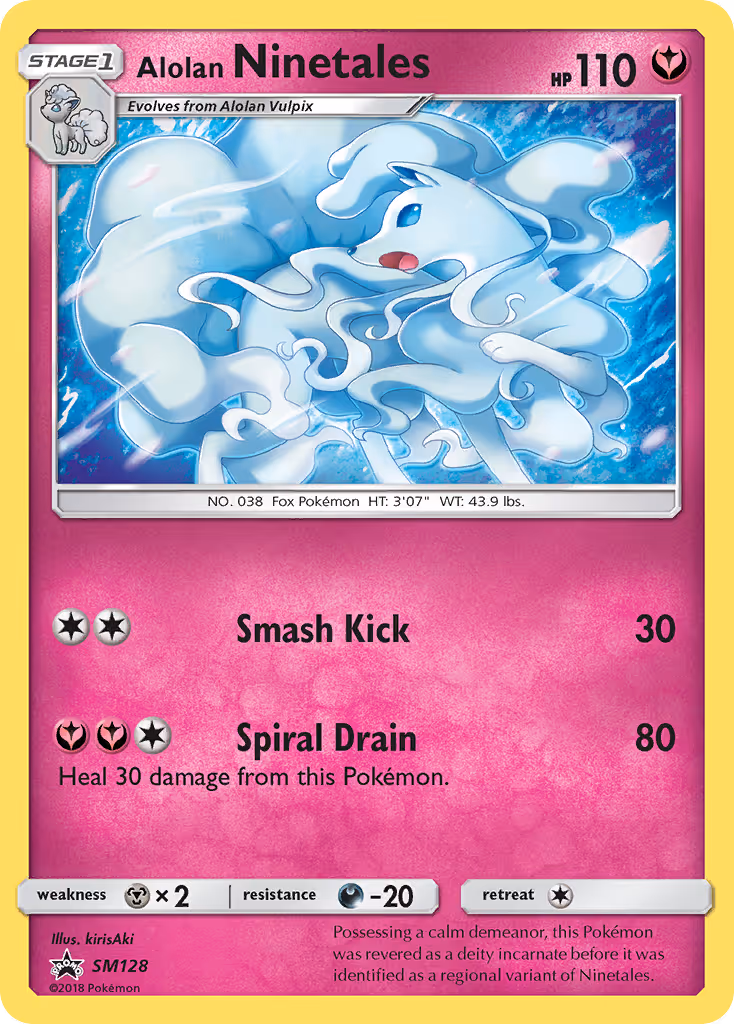 Alolan Ninetales SM128 Pokemon card