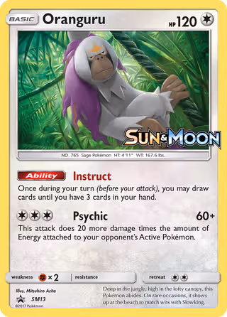 Oranguru SM13 Pokemon card