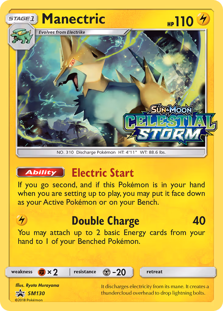 Manectric SM130 Pokemon card