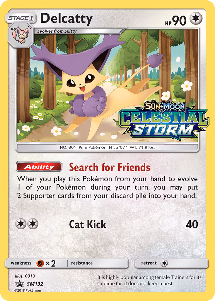 Delcatty SM132 Pokemon card