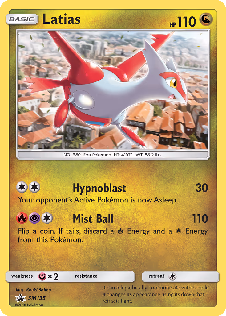 Latias SM135 Pokemon card
