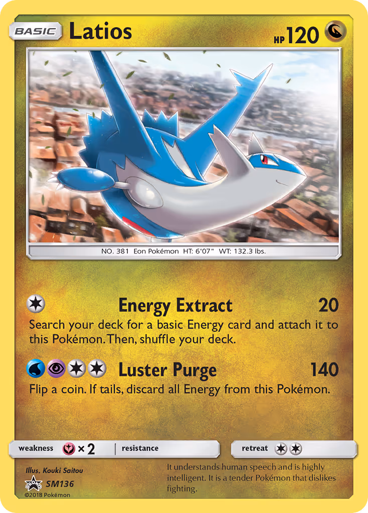 Latios SM136 Pokemon card