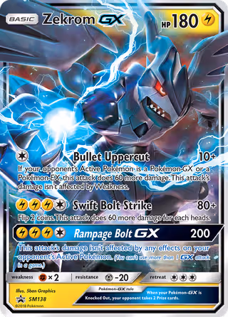 Zekrom GX SM138 Pokemon card