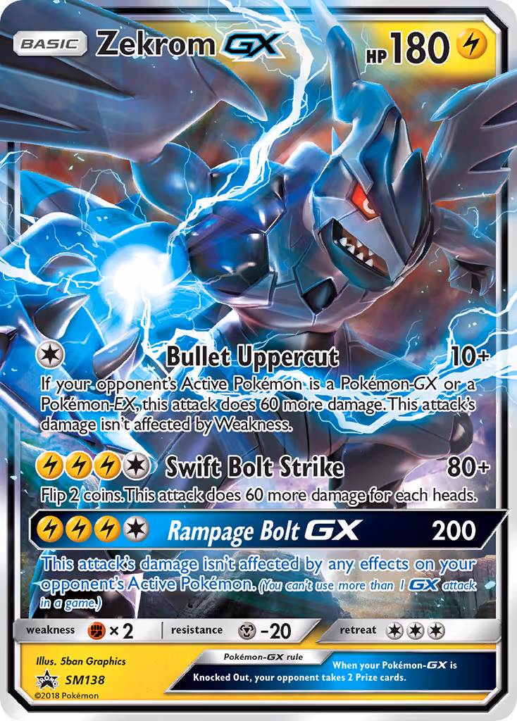 Zekrom GX SM138 Pokemon card