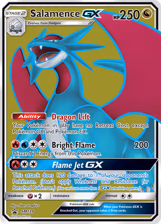 Salamence GX SM139 Pokemon card