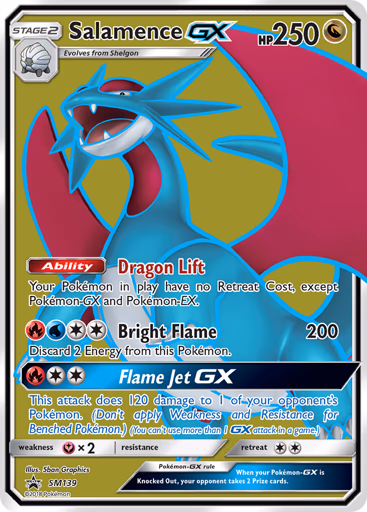 Salamence GX SM139 Pokemon card