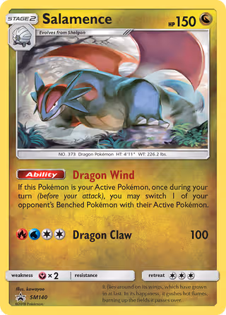 Salamence SM140 Pokemon card