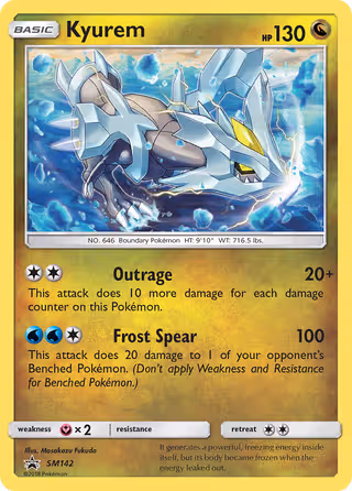 Kyurem SM142 Pokemon card