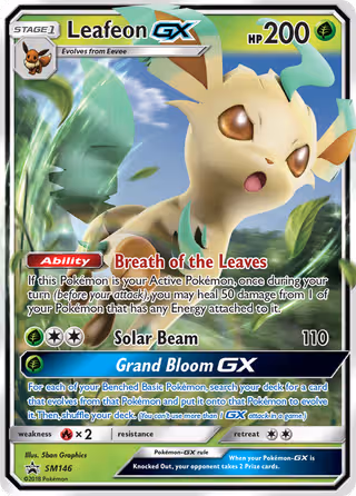 Leafeon GX SM146 Pokemon card