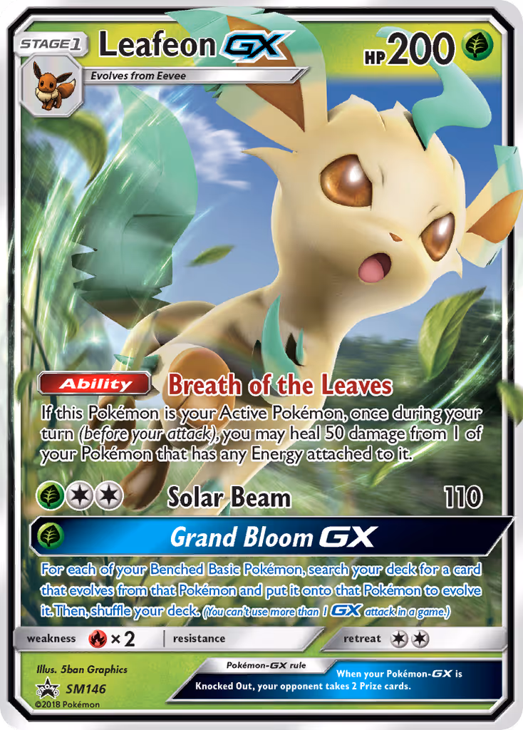 Leafeon GX SM146 Pokemon card
