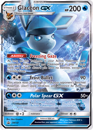 Glaceon GX SM147 Pokemon card